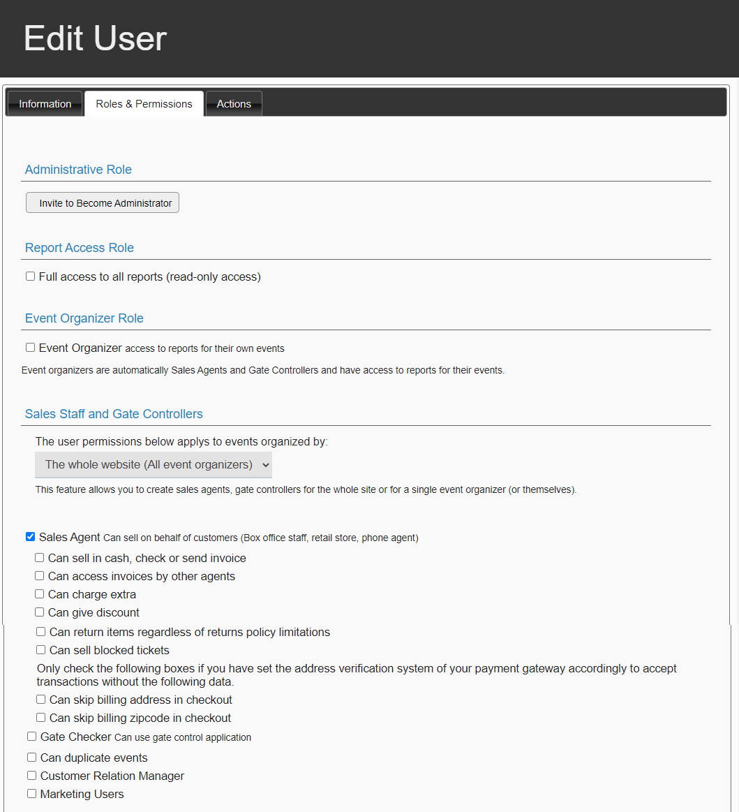 Setting Up the Sales Staff User Role and Permissions