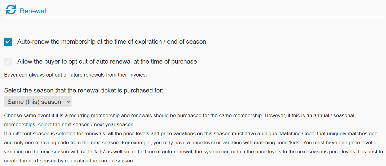 Auto-Renewable Season Passes / Memberships